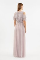 Thumbnail for your product : Cold Shoulder Scattered Embellished Maxi Dress