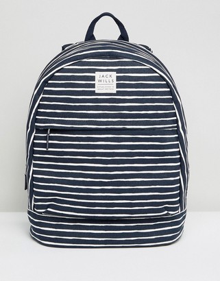 Jack Wills Stripe Cotton Backpack
