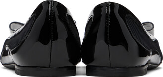 【FERRAGAMO】Black Mesh Varina Ballet Flats Ferragamo Black Zea Mesh Ballerina Flats - ShopStyle