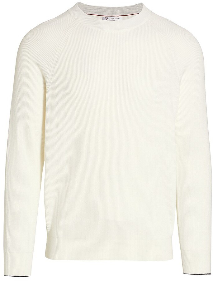 Brunello Cucinelli Ribbed Cotton Sweater - ShopStyle