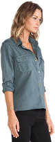 Thumbnail for your product : Velvet by Graham & Spencer Roxy Cotton Twill Button Down