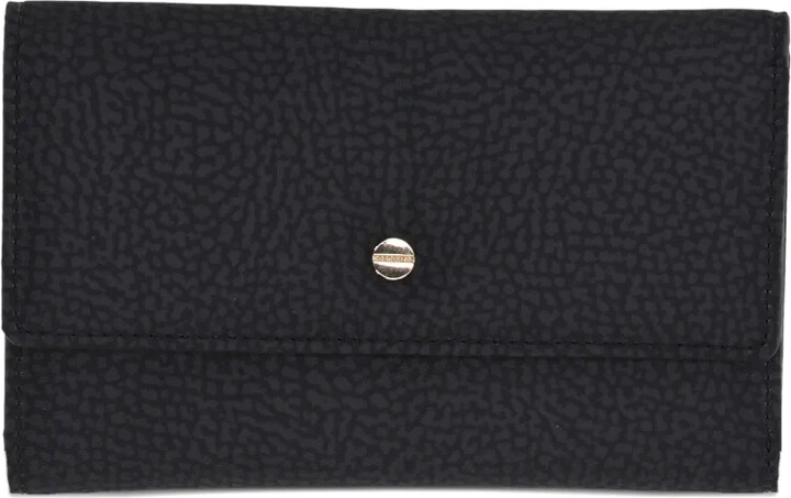 Borbonese Textured Snap-Fastening Wallet