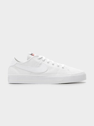 Nike Womens Court Legacy Canvas Sneaker in White