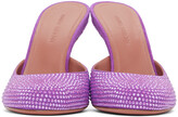Thumbnail for your product : Amina Muaddi Purple Emili Slipper Heels