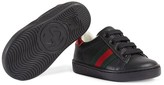 Thumbnail for your product : Gucci Children Web-detail leather sneakers