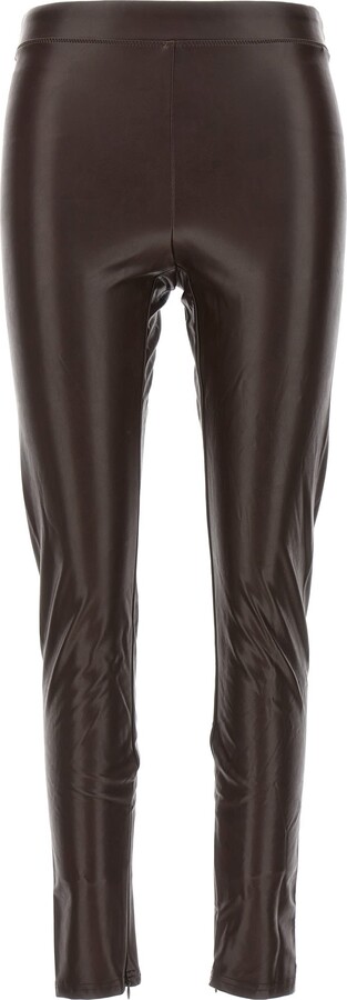 Michael Kors Faux leather 5-pocket trousers - ShopStyle
