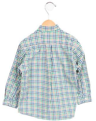 Oscar de la Renta Boys' Plaid Button-Up Shirt green Boys' Plaid Button-Up Shirt