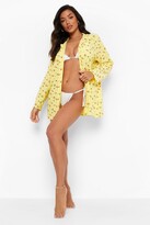 Thumbnail for your product : boohoo Ditsy Floral Eyelet Beach Shirt