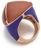 Thumbnail for your product : Eddie Borgo Inlaid Three-Sided Pyramid Ring