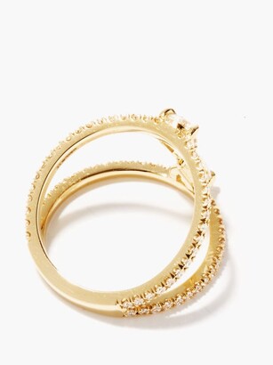 KatKim Duét Pear Diamond & 18kt Gold Ring - Yellow Gold