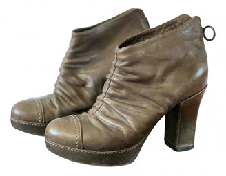 Fiorentini+Baker Gold Leather Ankle boots