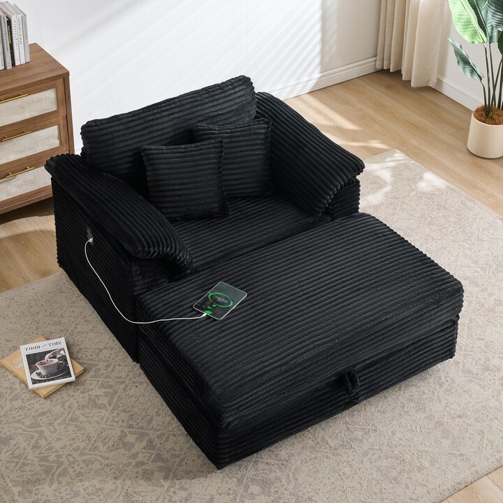 KEIKI 47.24 inch Corduroy Sofa