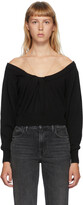 Thumbnail for your product : Alexander Wang Black Draped Neck Pullover Sweater
