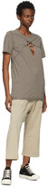 Thumbnail for your product : Rick Owens Beige Cropped Long Drawstring Lounge Pants