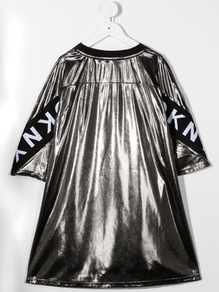DKNY Metallic Logo Band Dress