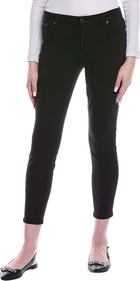 7 For All Mankind Black Ankle Skinny Jean
