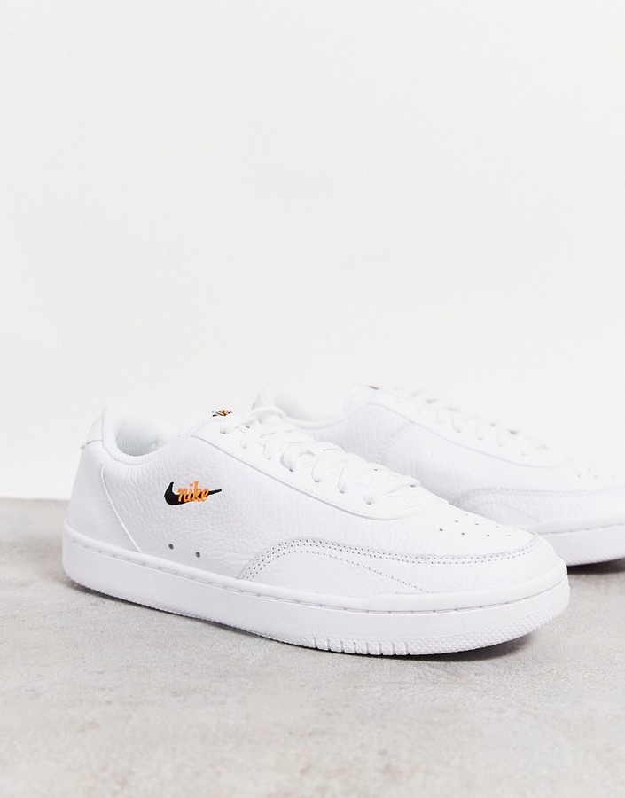 Nike White Leather Court Shoes | Shop the world's largest collection of  fashion | ShopStyle