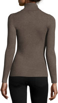 Thumbnail for your product : Neiman Marcus Ribbed Turtleneck Sweater, Mink Heather
