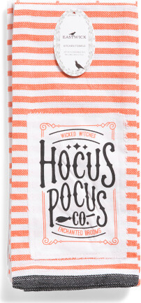 Set Of 4 Hocus Pocus Kitchen Towels | Polyester/Cotton