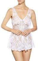 Thumbnail for your product : Marjolaine Silk and Lace Short Robe