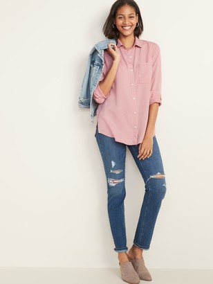 Old Navy Pigment-Dyed Tencel® Twill Shirt for Women