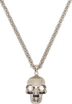 Thumbnail for your product : Alexander McQueen Silver Masked Skull Pendant Necklace