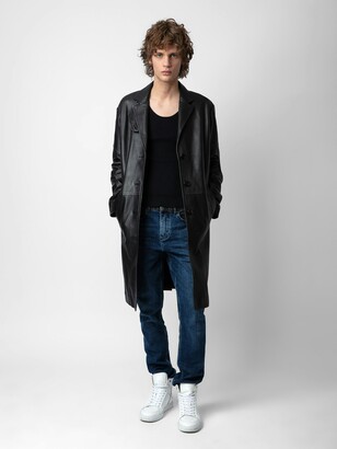 コート Zadig & Voltaire Macari Buttoned Leather Coat Zadig & Voltaire Macari buttoned leather coat | REVERSIBLE