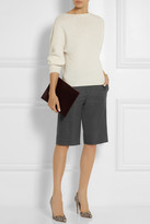 Thumbnail for your product : Maje Gabatine stretch wool-blend gabardine shorts