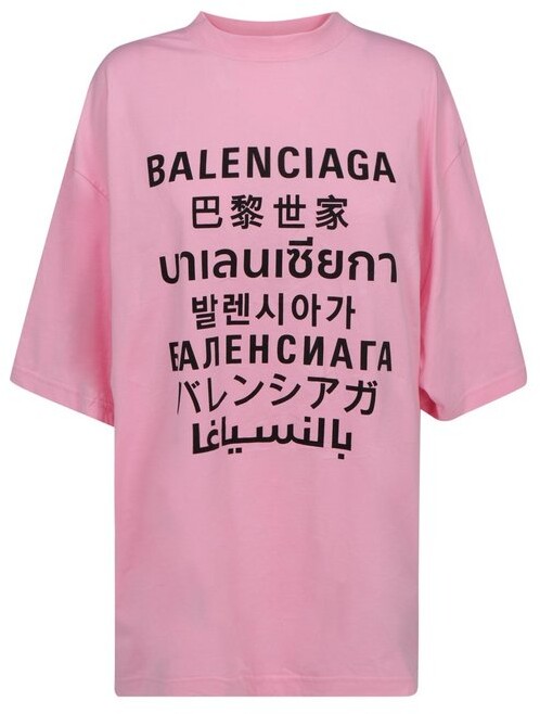 pink balenciaga t shirt