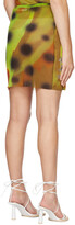 Thumbnail for your product : Paula Canovas Del Vas Brown & Green Graphic Mesh Skirt