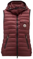 Thumbnail for your product : Moncler Glycine Hooded Quilted Down Gilet - Burgundy