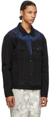 Marcelo Burlon County of Milan Black Wings Denim Jacket