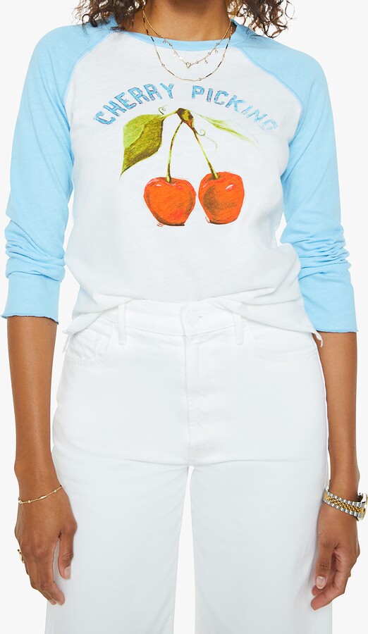 Mother The Sporty Concert Cherry Picking Graphic Baseball T-Shirt