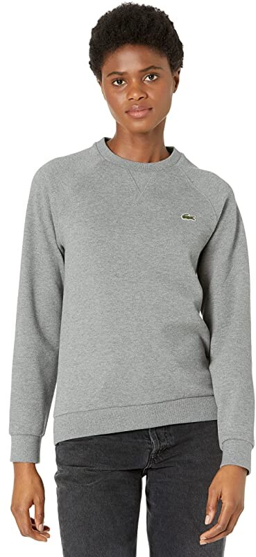 Lacoste Long Sleeve Classic Fleece Crew Neck Sweatshirt - ShopStyle
