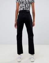 Thumbnail for your product : Monki Moluna high waist straight leg jeans with organic cotton in deep black