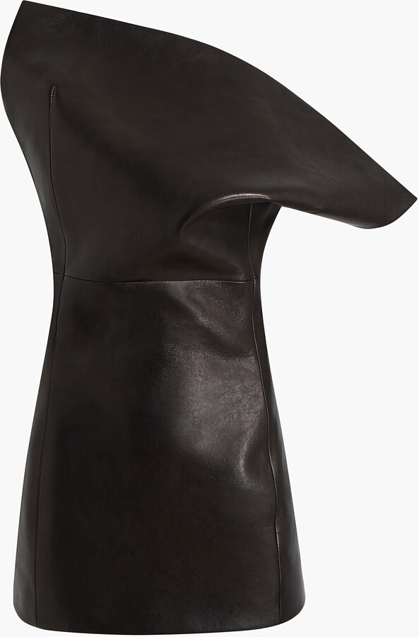 Corinne Top in Black Leather