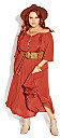 Thumbnail for your product : City Chic Lost Angel Maxi Dress - bronze