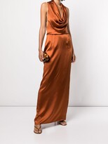 Thumbnail for your product : Voz Halter-Neck Silk Gown