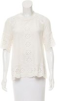 Thumbnail for your product : Kate Spade Broderie Anglaise Short Sleeve Top
