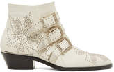 Thumbnail for your product : Chloé White and Silver Susanna Boots