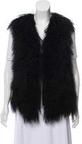 Thumbnail for your product : Vince Leather-Trimmed Shearling Vest