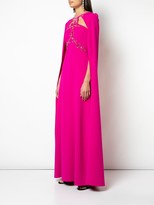 Thumbnail for your product : Marchesa Notte Beaded Embroidered Cape Gown
