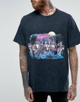 Thumbnail for your product : Reclaimed Vintage Inspired Oversized T-Shirt In Black With Wolf Print