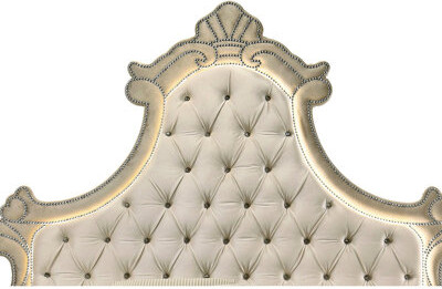 Lucienne Velvet EK Bed With Led