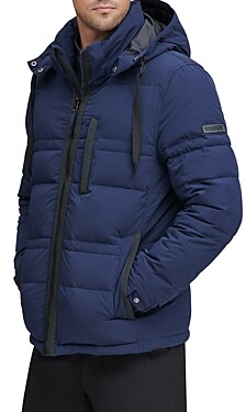 Andrew Marc Huxley Removable-Hood Down Jacket