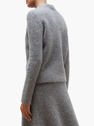 Gabriela Hearst Phillipe Cashmere-blend Boucle Round-neck Sweater - Dark Grey