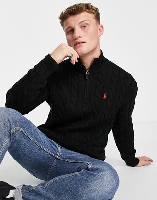 Cable Knit Zip Sweater Men | Shop the world's largest collection of 