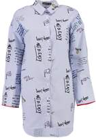 Thumbnail for your product : boohoo Petite Kara Oversized Slogan Printed Shirt Dress