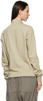 Thumbnail for your product : Rick Owens Beige Mollino Zip-Up Sweatshirt