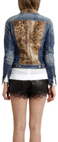 Thumbnail for your product : R 13 Denim Jacket with Printed Pony